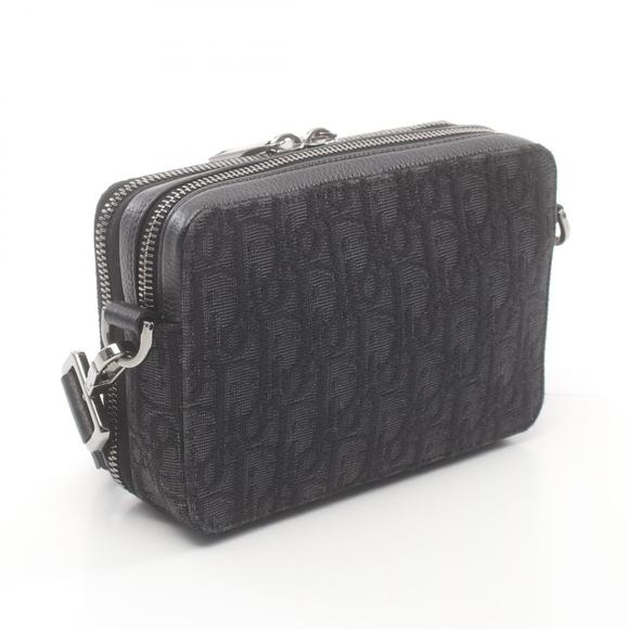 Dior Bag Leather Black Shoulder Oblique - Picture 1 of 8